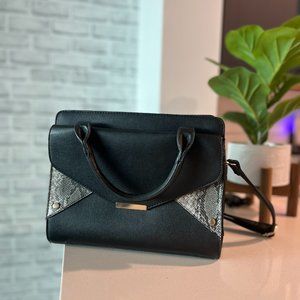 Black Purse with Snakeskin print